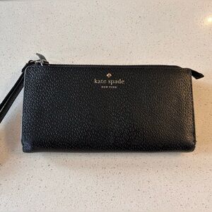 Kate Spade Black Textured Wallet